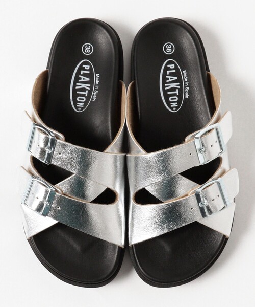 Ray BEAMS（レイビームス）の「PLAKTON / ダブル バックル サンダル（サンダル・レディース・シルバー/ブラック・38/37/36/39）」の6枚目の写真