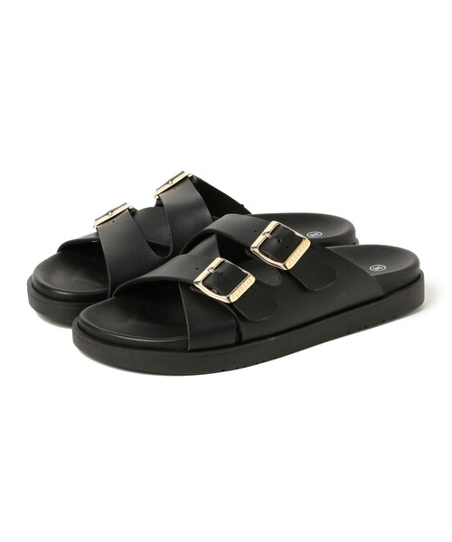 Ray BEAMS（レイビームス）の「PLAKTON / ダブル バックル サンダル（サンダル・レディース・シルバー/ブラック・38/37/36/39）」の8枚目の写真