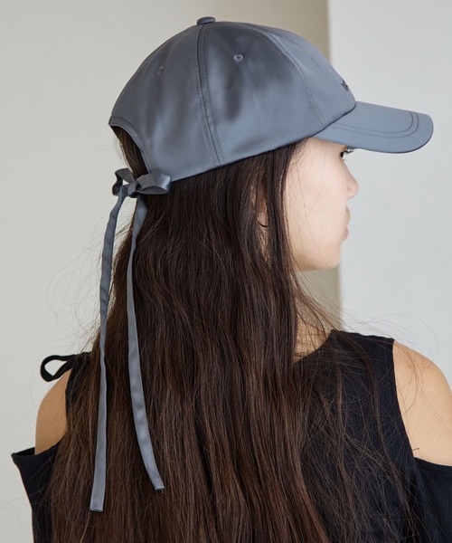 FOREVER 21(フォーエバー トゥエンティーワン)の「【2025SS】サテンリボンキャップ(キャップ・レディース・ライトブルー/チャコールグレー・FREE)」の18枚目の写真