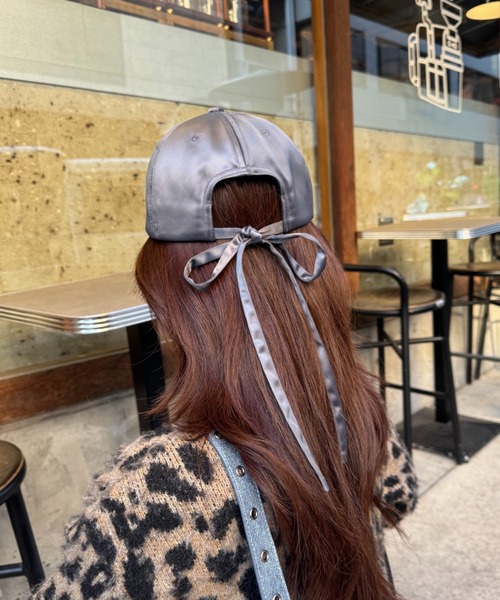 FOREVER 21(フォーエバー トゥエンティーワン)の「【2025SS】サテンリボンキャップ(キャップ・レディース・ライトブルー/チャコールグレー・FREE)」の22枚目の写真