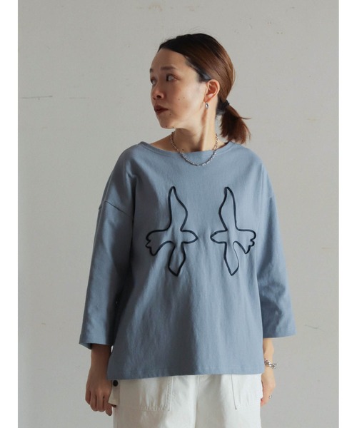 テープ刺繍バード ボートネックP/O | NOMBRE IMPAIR
