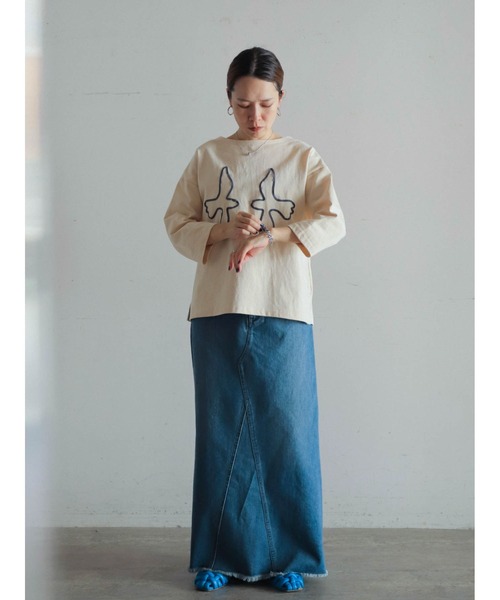 おの様オーダー品確認用 テープ刺繍バード ボートネックP/O | NOMBRE IMPAIR