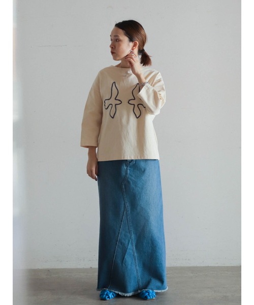テープ刺繍バード ボートネックP/O | NOMBRE IMPAIR