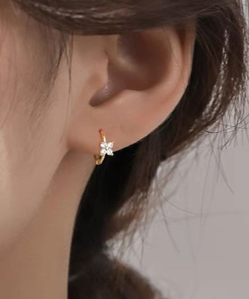 セール】YU-KA:ミニフラワーフープピアス（ピアス（両耳用