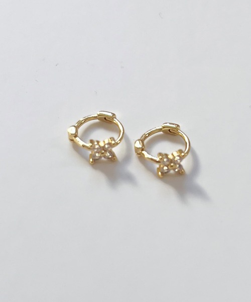 セール】YU-KA:ミニフラワーフープピアス（ピアス（両耳用