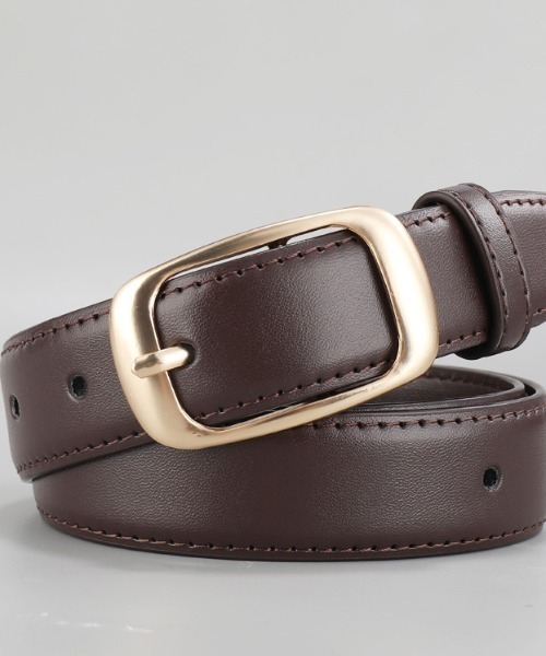 paravion（パラビオン）の「スクエアバックルベルト（ベルト・レディース・ブラック/ダークブラウン/ブラウン・FREE）」の3枚目の写真