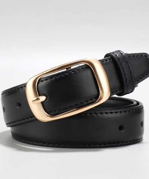 paravion（パラビオン）の「スクエアバックルベルト（ベルト・レディース・ブラック/ダークブラウン/ブラウン・FREE）」の5枚目の写真