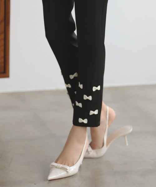 MERAKI（メラキ）の「裾リボンデザインパンツ（その他パンツ・レディース・ブラック/グレー/ブラウン/ネイビー・S/M/L）」の10枚目の写真