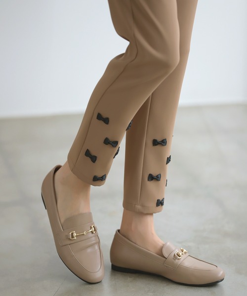 MERAKI（メラキ）の「裾リボンデザインパンツ（その他パンツ・レディース・ブラック/グレー/ブラウン/ネイビー・S/M/L）」の20枚目の写真