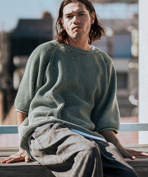 【THOM BROWNE】コットン フーディ ストライプ ワッフルニット URBAN RESEARCH DOORS ニット セーター 「WEB/一部店舗限定