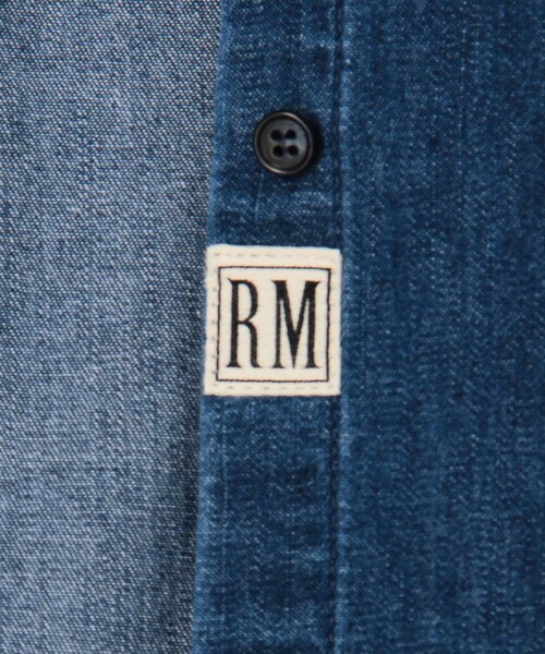 セール】【RM denim】刺繍入りビッグデニムシャツ（シャツ/ブラウス