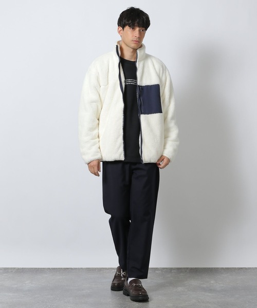 LAKOLE（ラコレ）の「防風ボアブルゾン / 149890（ブルゾン・メンズ・ブラック/アイボリー/グリーン・LARGE/MEDIUM）」の7枚目の写真