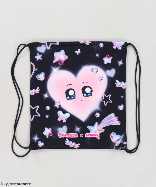 SPINNS(スピンズ)の「『クンヤレストランズ×SPINNS』ナップサック(バックパック/リュック・レディース・ブルー/ブラック・ONESIZE)」の2枚目の写真