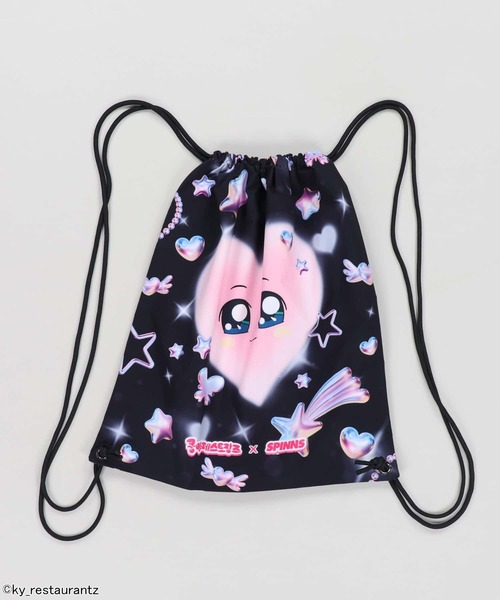 SPINNS(スピンズ)の「『クンヤレストランズ×SPINNS』ナップサック(バックパック/リュック・レディース・ブルー/ブラック・ONESIZE)」の7枚目の写真