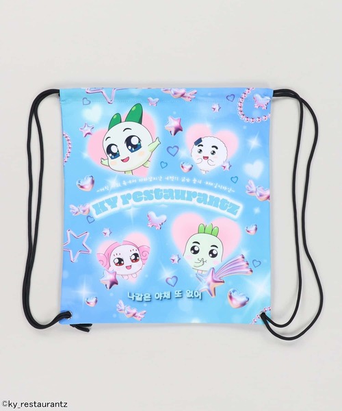 SPINNS(スピンズ)の「『クンヤレストランズ×SPINNS』ナップサック(バックパック/リュック・レディース・ブルー/ブラック・ONESIZE)」の9枚目の写真