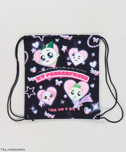 SPINNS(スピンズ)の「『クンヤレストランズ×SPINNS』ナップサック(バックパック/リュック・レディース・ブルー/ブラック・ONESIZE)」の6枚目の写真