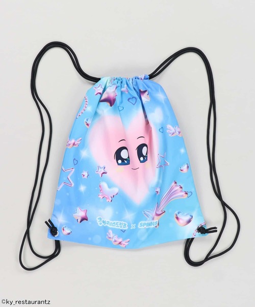 SPINNS(スピンズ)の「『クンヤレストランズ×SPINNS』ナップサック(バックパック/リュック・レディース・ブルー/ブラック・ONESIZE)」の10枚目の写真