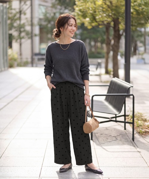 フロッキードットワイドパンツ（その他パンツ）｜STYLE DELI（スタイル