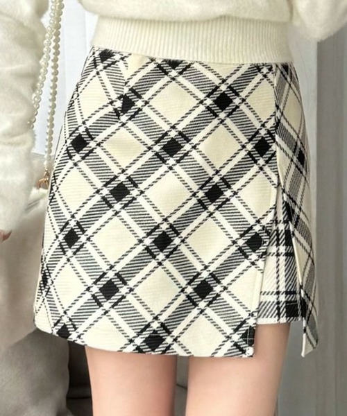 clear(クリア)の「スリットミニスカート(スカート・レディース・ブラック/ホワイト系その他/ブラック系その他・S/M)」の2枚目の写真