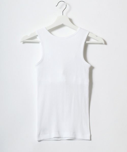 HANES(ヘインズ)の「Hanes(ヘインズ)アメスリブラトップ/リブタンクトップ カップ付き(タンクトップ・レディース・グレー/ブラック/ホワイト・FREE)」の5枚目の写真