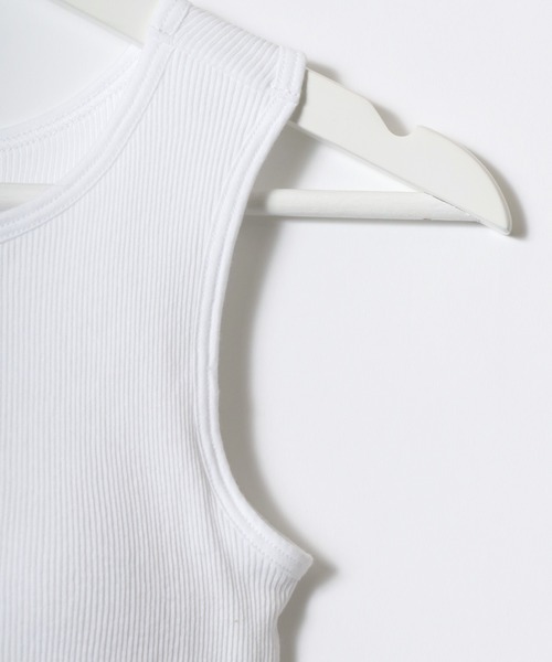 HANES(ヘインズ)の「Hanes(ヘインズ)アメスリブラトップ/リブタンクトップ カップ付き(タンクトップ・レディース・グレー/ブラック/ホワイト・FREE)」の11枚目の写真