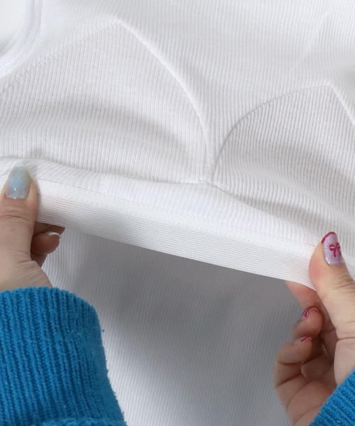 HANES(ヘインズ)の「Hanes(ヘインズ)アメスリブラトップ/リブタンクトップ カップ付き(タンクトップ・レディース・グレー/ブラック/ホワイト・FREE)」の15枚目の写真