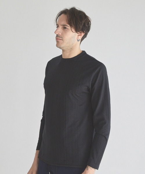 RATTLE TRAP(ラトルトラップ)の「ストライプウェーブジャガードロングスリーブTシャツ(Tシャツ/カットソー・メンズ・サックスブルー/ブラック/ホワイト・M/L)」の16枚目の写真