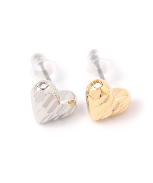 niko and...（ニコアンド）の「Made in Japan ハートピアス（ピアス（両耳用）・レディース・イエロー/グレー・0）」の3枚目の写真