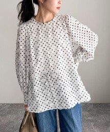 fredy emue | 3D刺繍ドットチュニックブラウス(シャツ/ブラウス)