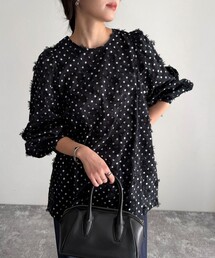 fredy emue | 3D刺繍ドットチュニックブラウス(シャツ/ブラウス)