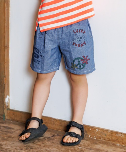 MAKE YOUR DAY(メイクユアデイ)の「ラクガキプリントワイドパンツ■80~140cm(その他パンツ・キッズ・サックスブルー/ベージュ・80/90/100/110/120/130/140)」の17枚目の写真