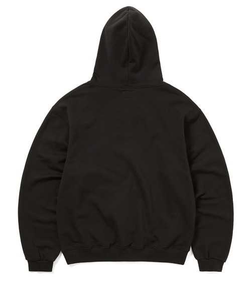 【THISISNEVERTHAT】クォーターボタンパーカーオフブラック セール】Quarter Button Hoodie（パーカー）｜thisisneverthat