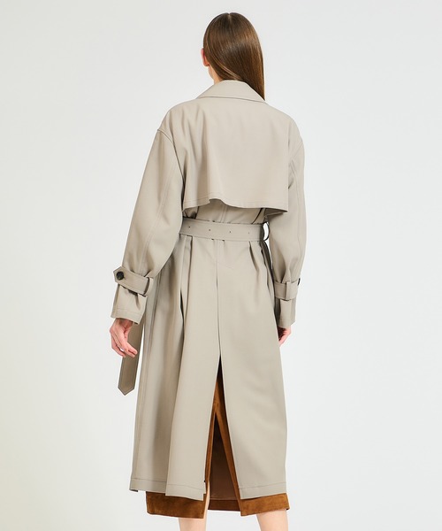 ESTNATION（エストネーション）の「ESTNATION / ソモウウール トレンチコート（トレンチコート・レディース・グレイッシュベージュ・38/36）」の5枚目の写真