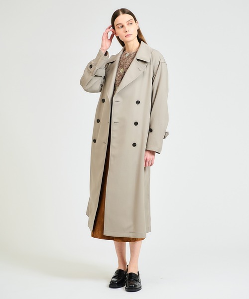 ESTNATION（エストネーション）の「ESTNATION / ソモウウール トレンチコート（トレンチコート・レディース・グレイッシュベージュ・38/36）」の6枚目の写真