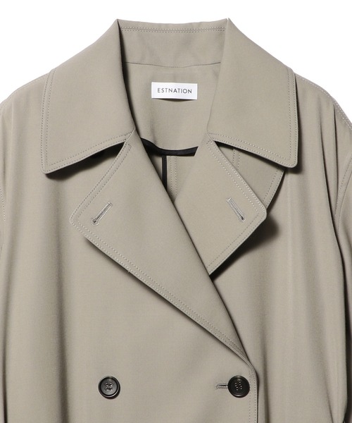 ESTNATION（エストネーション）の「ESTNATION / ソモウウール トレンチコート（トレンチコート・レディース・グレイッシュベージュ・38/36）」の9枚目の写真