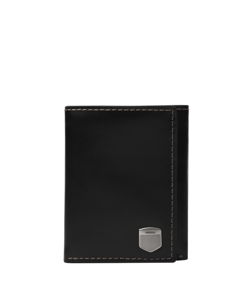 FOSSIL｜フォッシル（メンズ）の財布（ブラック/黒色系・三つ折り