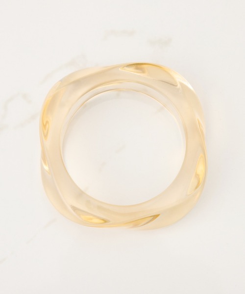 PAPILLONNER（パピヨネ）の「クリアアクリルバングル（バングル/リストバンド・レディース・イエロー/ブラウン・FREE）」の6枚目の写真