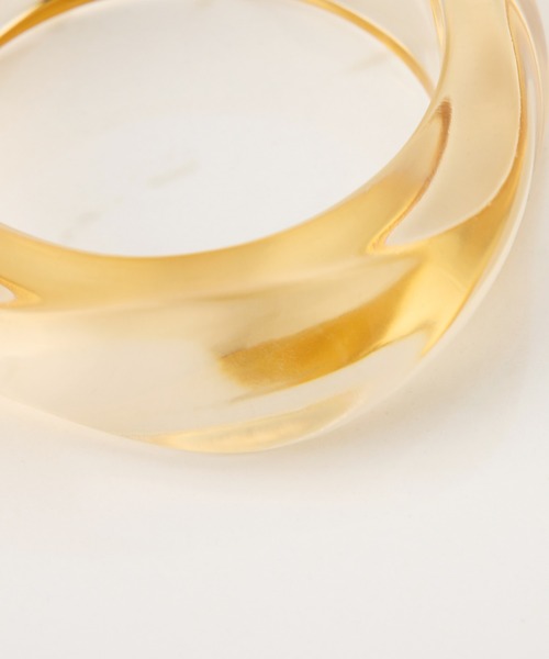 PAPILLONNER（パピヨネ）の「クリアアクリルバングル（バングル/リストバンド・レディース・イエロー/ブラウン・FREE）」の7枚目の写真