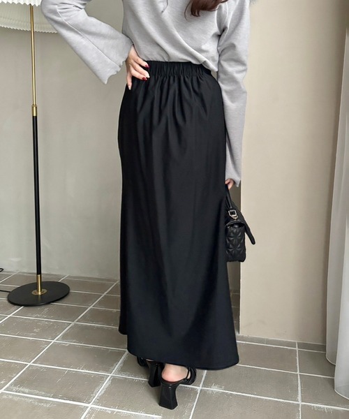 one after another NICE CLAUP(ワンアフターアナザーナイスクラップ)の「ウエストサイズ調整可/ロングマーメイドスカート(スカート・レディース・ブラック/ベージュ/その他1・SMALL/MEDIUM)」の6枚目の写真