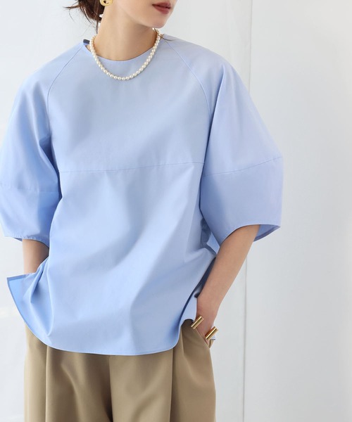 ELFRANK(エルフランク)の「ランタンスリーブブラウス《着用動画あり》(シャツ/ブラウス・レディース・オフホワイト/ブルー/ブラック・FREE)」の8枚目の写真