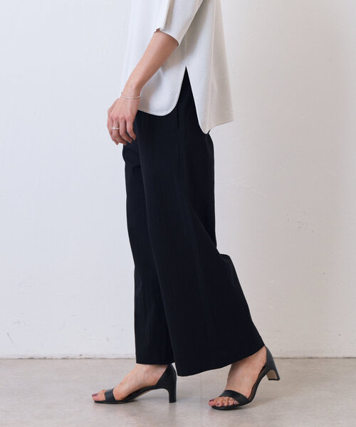 BEARDSLEY(ビアズリー)の「コットンストレッチウエストリブパンツ(その他パンツ・レディース・ベージュ/ブラック/レッド・1/2/0)」の9枚目の写真