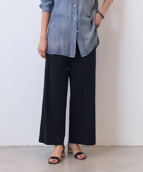 BEARDSLEY(ビアズリー)の「コットンストレッチウエストリブパンツ(その他パンツ・レディース・ベージュ/ブラック/レッド・1/2/0)」の17枚目の写真