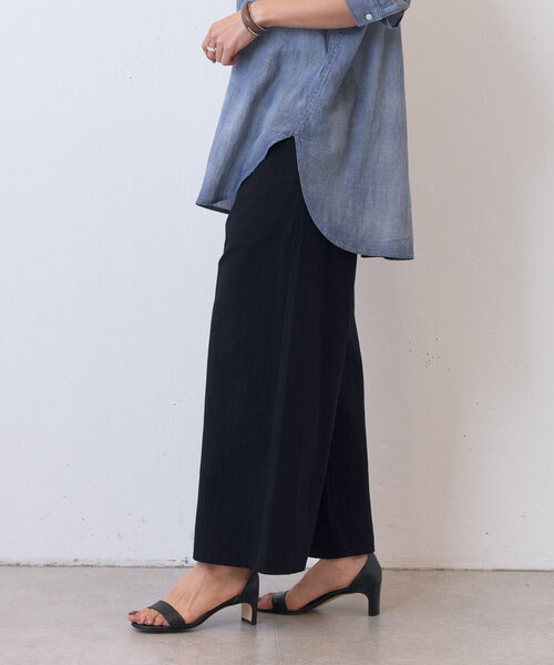 BEARDSLEY(ビアズリー)の「コットンストレッチウエストリブパンツ(その他パンツ・レディース・ベージュ/ブラック/レッド・1/2/0)」の18枚目の写真