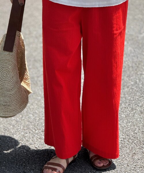 BEARDSLEY(ビアズリー)の「コットンストレッチウエストリブパンツ(その他パンツ・レディース・ベージュ/ブラック/レッド・1/2/0)」の20枚目の写真