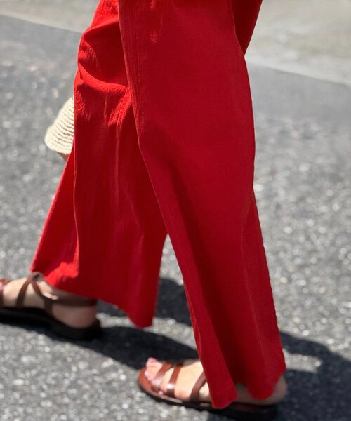 BEARDSLEY(ビアズリー)の「コットンストレッチウエストリブパンツ(その他パンツ・レディース・ベージュ/ブラック/レッド・1/2/0)」の21枚目の写真