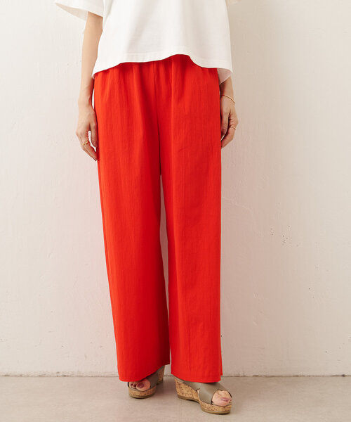 BEARDSLEY ビアズリー【S】ストレッチパンツ ウエストゴム ベージュ BEARDSLEY（ビアズリー）の「ナゴミウエストリブパンツ（その他
