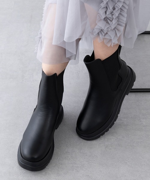 SETUP7（セットアップセブン）の「【SETUP7】サイドゴアブーツ GLR（ブーツ・レディース・ブラック/ブラウン・M/L）」の4枚目の写真