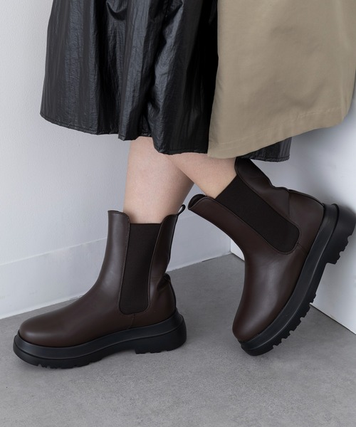 SETUP7（セットアップセブン）の「【SETUP7】サイドゴアブーツ GLR（ブーツ・レディース・ブラック/ブラウン・M/L）」の10枚目の写真