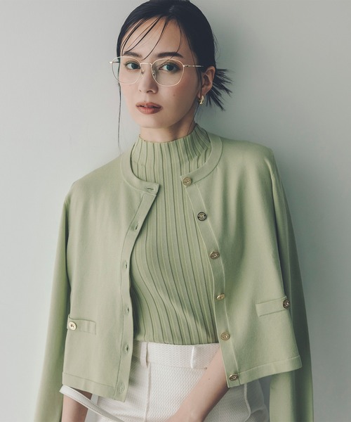 anuans（アニュアンス）の「シルクブレンドベーシックニットカーディガン（カーディガン/ボレロ・レディース・ブラック/ブラウン/シルバー/アイボリー/その他/グリーン系その他/ピンクベージュ・FREE）」の5枚目の写真