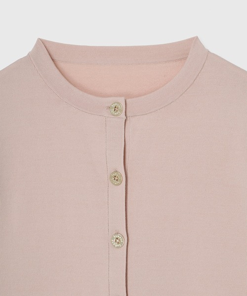 anuans シルクブレンドベーシックニットカーディガン ピンクベージュ シルクブレンドベーシックニットカーディガン（カーディガン/ボレロ